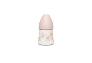 Kojenecká láhev Premium Hygge Suavinex 150ml pomalý průtok | králík - růžový