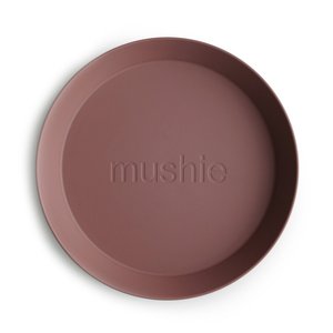 Kulatý talíř Mushie 2ks | Woodchuck