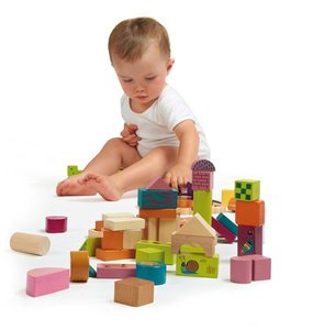 Dřevěné kostky O-OOPS - Happy Building Blocks!