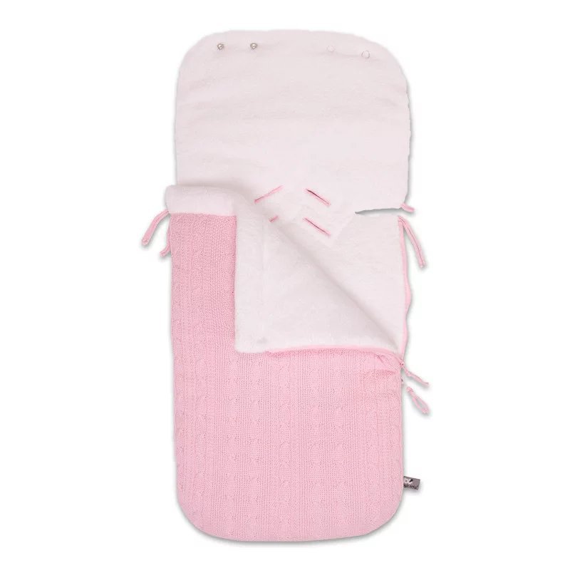 Baby´s Only Fusak do autosedačky Baby&#39;s Only &quot;Cable Teddy Soft&quot; Footmuff | Baby Pink