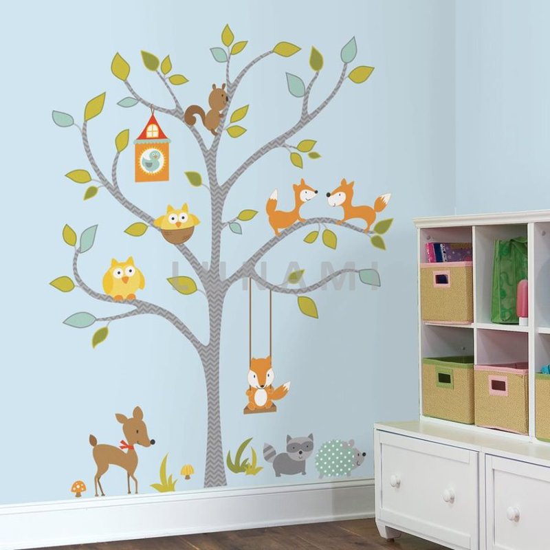 RoomMates Samolepící dekorace - Liščí strom