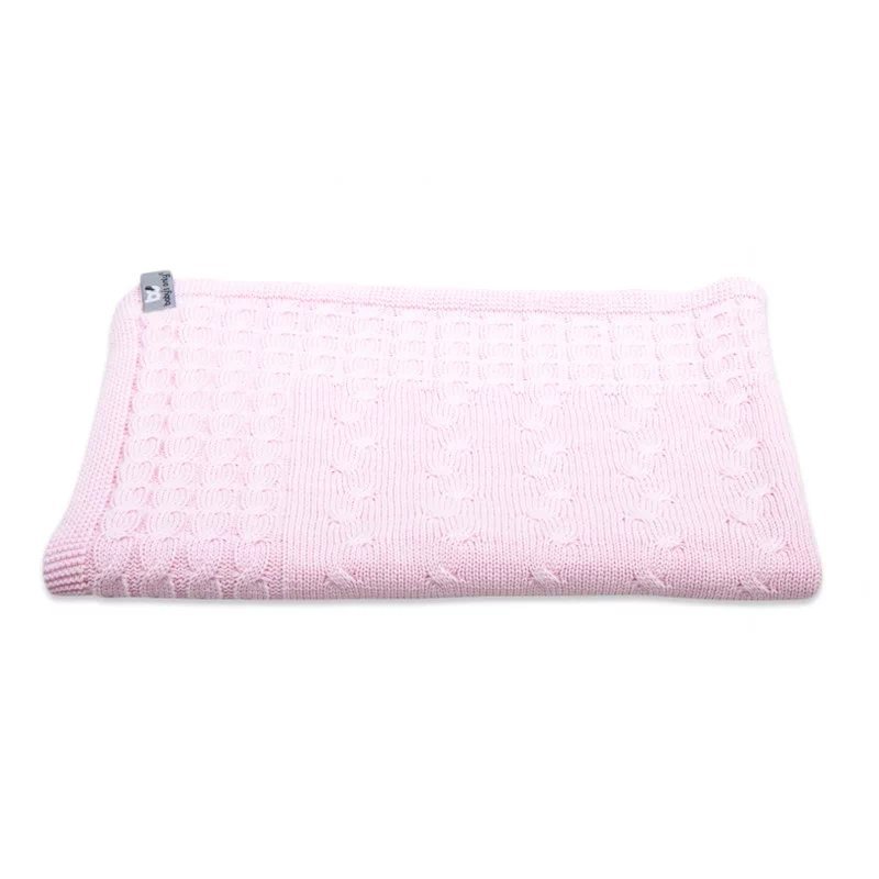 Baby´s Only Dětská deka pletená Baby&#39;s Only &quot;Cable Uni&quot; Blanket Classic Pink