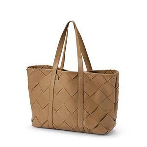 Přebalovací taška Elodie Details Braided Leather | Caramel Brown
