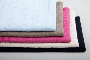 Dětská deka pletená Baby's Only "Cable Uni" Blanket Baby Blue