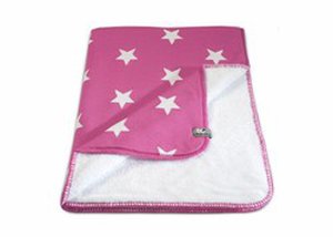 Dětské deky Baby´s Only "Star Teddy" Fuchsia/White