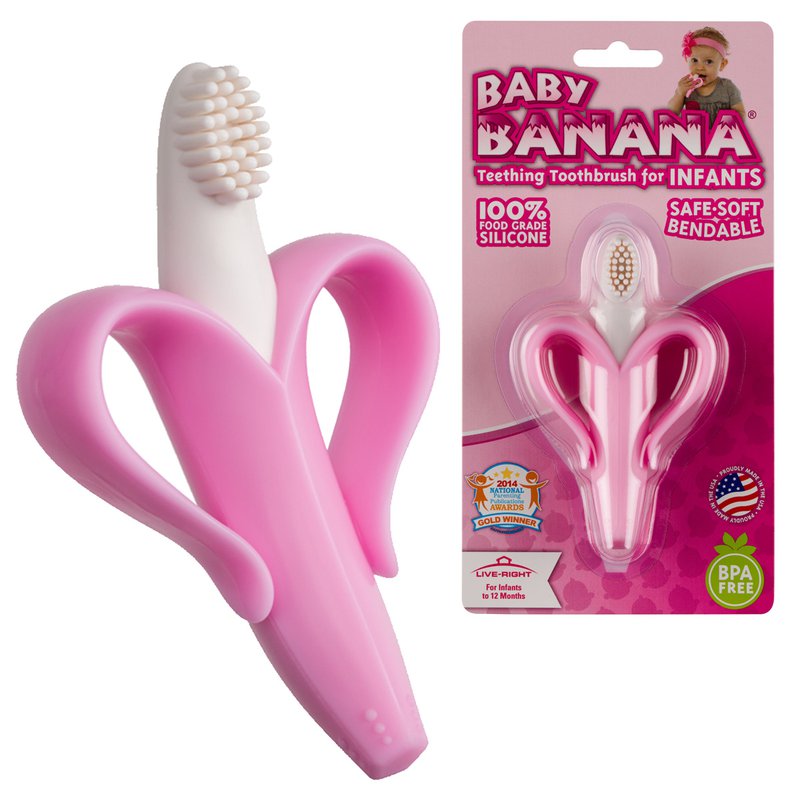 Baby Banana Brush První kartáček | růžový banán