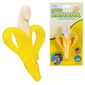 První kartáček Baby Banana Brush | žlutý banán