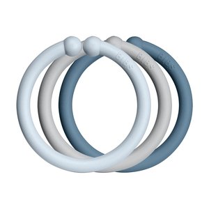 BIBS Loops kroužky 12 ks | Baby Blue/Cloud/Petrol