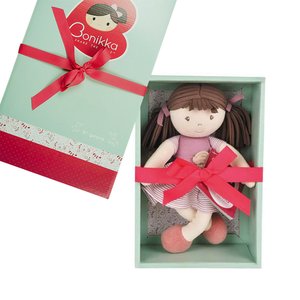Bonikka látková panenka All Natural | malá Brook růžové šaty + dárkové balení