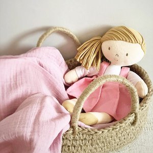 Bonikka látková panenka Rose Sweeties 31 cm | růžové šaty