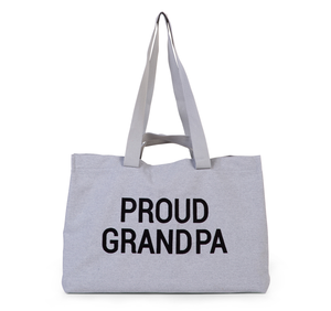 Childhome Cestovní taška Proud Grandpa Canvas Grey