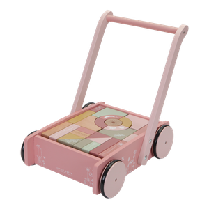 Little Dutch Vozíček s kostkami | Pink Flowers