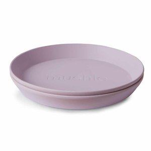 Kulatý talíř Mushie 2ks | Soft Lilac