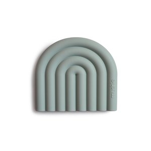 Mushie silikonové kousátko RAINBOW | Cambridge blue