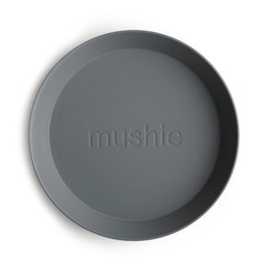 Kulatý talíř Mushie 2ks | Smoke