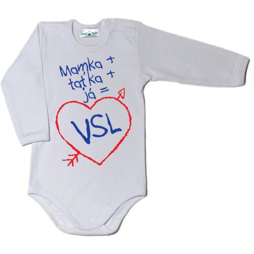 Cool Baby Mamka+taťka+já VSL - body s dlouhým rukávem - 0-3 měsíce