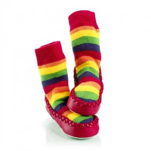 Dětské bačkůrky ponožkové Mocc Ons | Duha
