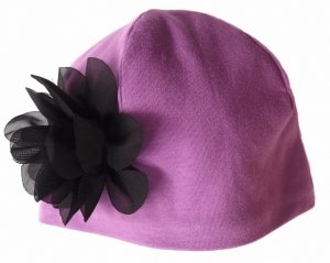 Pinkie Dětská čepice | Violet Flower - 1-3 roky (obvod cca 46 cm, hloubka 17 cm)