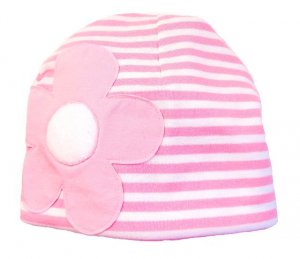 Pinkie Čepička | Light Pink Strips - 6 měsíců-1,5roku (obvod cca 42 cm)