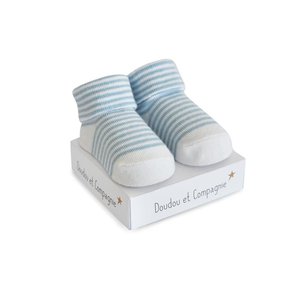 DouDou et Compagnie Ponožky pro miminko | modrý proužek