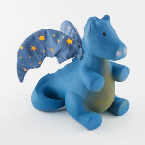 Tikiri Fairytales Pohádkový drak z přírodního kaučuku | tmavě modrý