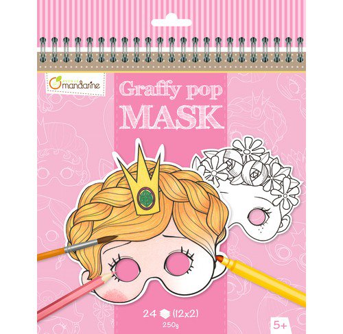 Avenue Mandarine Karnevalové masky k vymalování pro holky