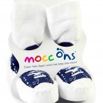 Sock Ons Dětské ponožkové bačkůrky Mocc Ons - Tenisky modré - 12-18 měsíců