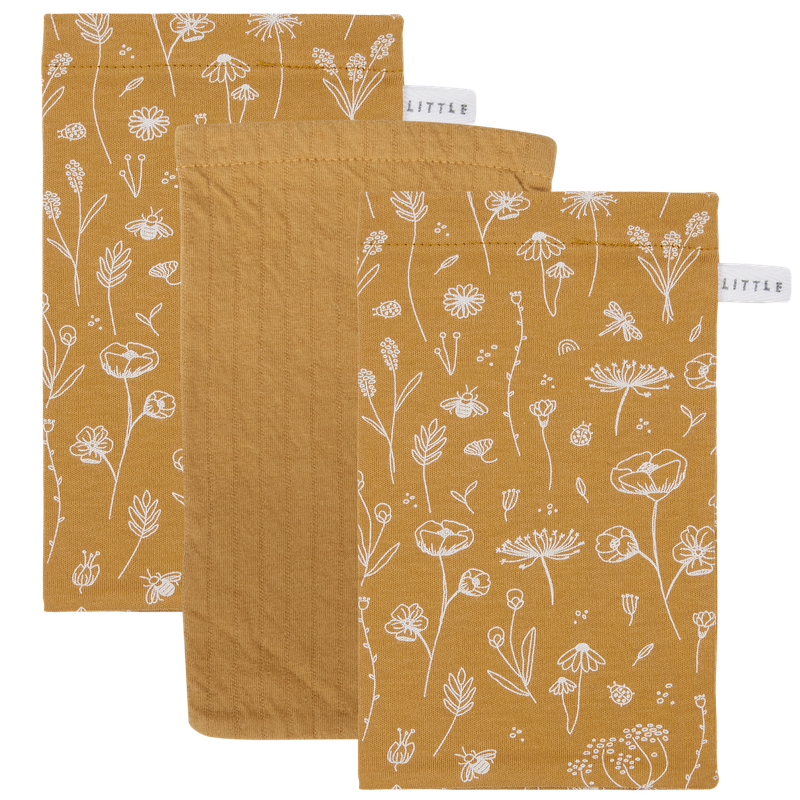 Little Dutch žínky 3 ks | Wild flowers ocher