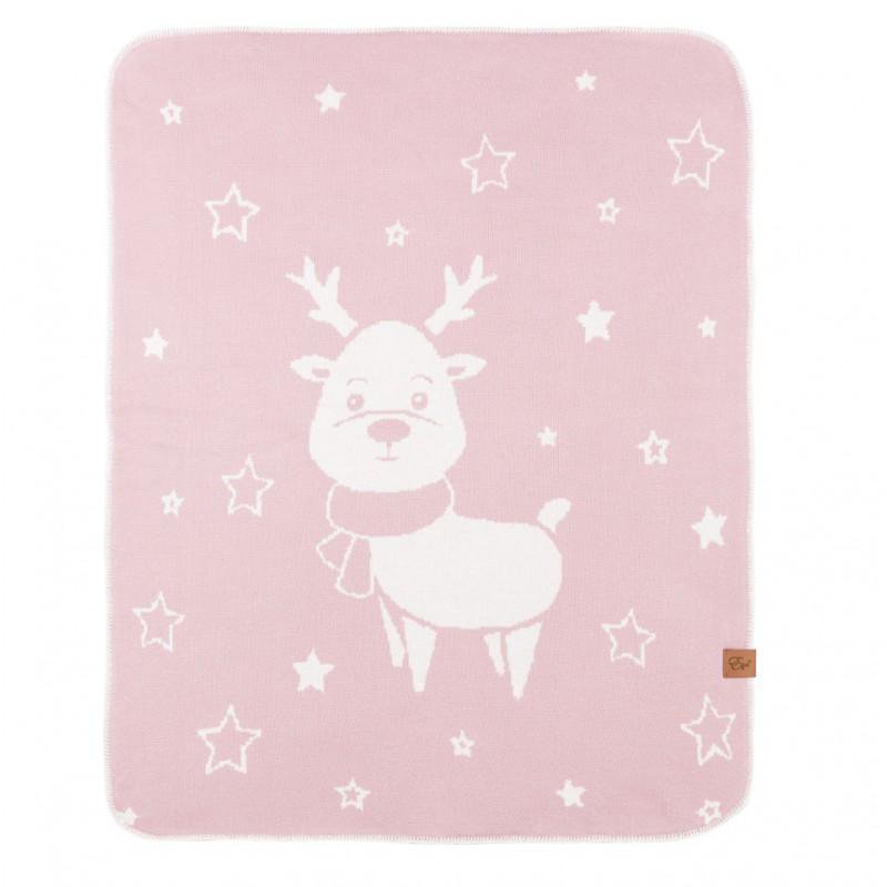 Effiki Double deka Reindeer 90x120 cm | pudrově růžová