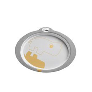 Protiskluzový talíř s úchyty Contour - zlatá/šedá