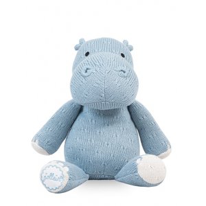 Jollein Pletený hroch Soft knit hippo soft blue