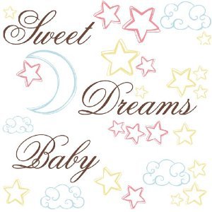RoomMates Samolepky pro děti Sweet Dreams Baby