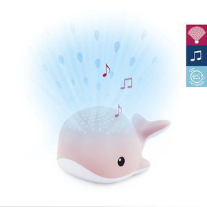 Velryba WALLY ZAZU - noční projektor s melodiemi | růžová